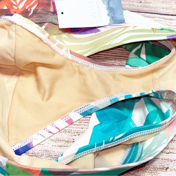 NWT Swim by Cacique Multicolor Tropical Bikini Bottom Size 14 - Picture 9 of 13